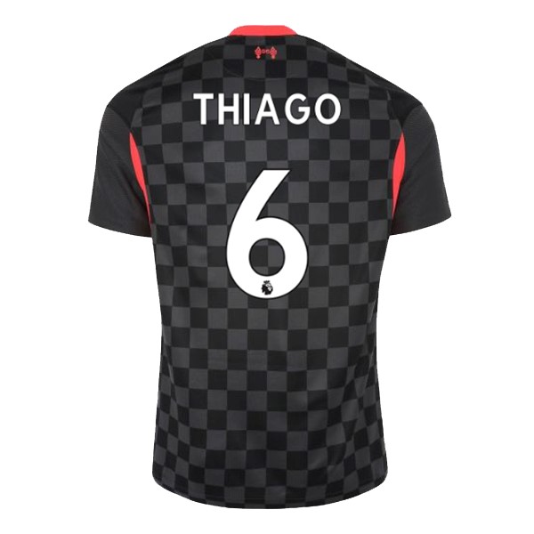 Camiseta Liverpool NO.6 Thiago Tercera Equipación 2020-2021 Negro